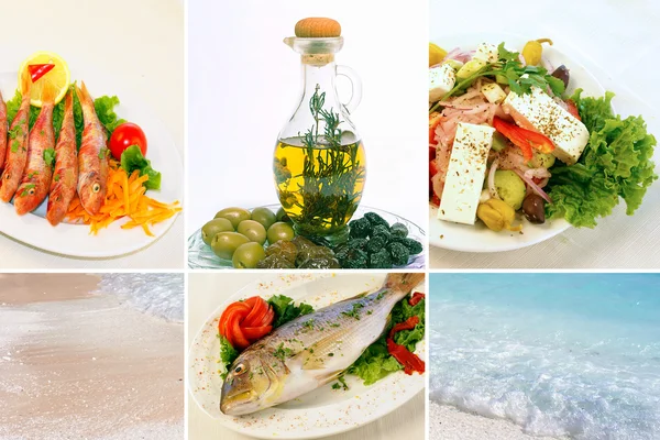 Fresh fishes with lemon, parsley and spice of Aegean sea — Stock Photo, Image