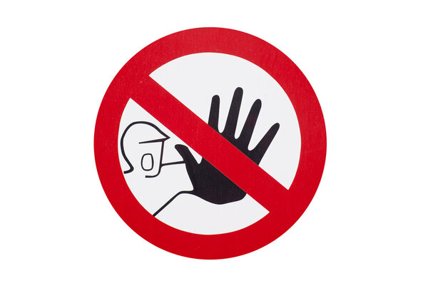 Запрет доступа для посторонних лиц, несанкционированный предупреждающий знак, i
