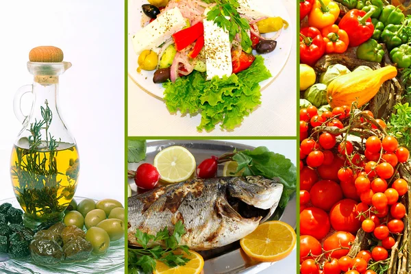 Fresh fishes with lemon, parsley and spice of Aegean sea — Stock Photo, Image