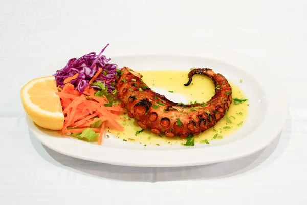 GreeL taverna restaurant specialty of marinated octopus in Santo — Stock Photo, Image