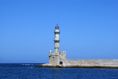 Hanya Yunan Isla üzerinde yer alan eski Venedik deniz feneri