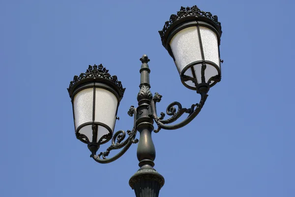 Traditional venetian old lamp street — Stock Photo, Image