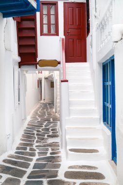 geleneksel Yunan evde mykonos island, Yunanistan
