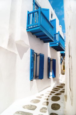 geleneksel Yunan evde mykonos island, Yunanistan