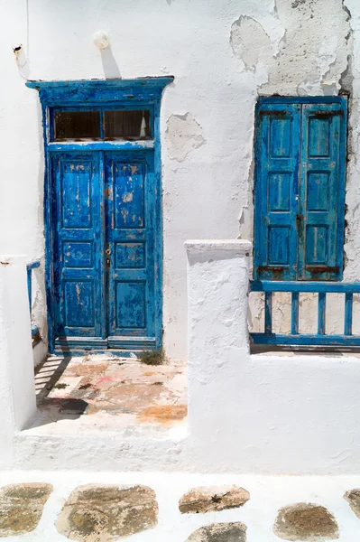 Casa griega tradicional en la isla de Mykonos, Grecia — Foto de Stock