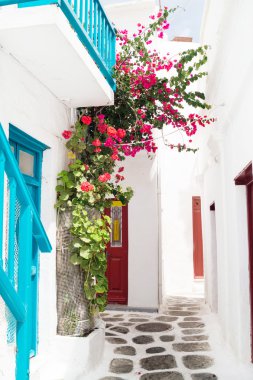 geleneksel Yunan evde mykonos island, Yunanistan