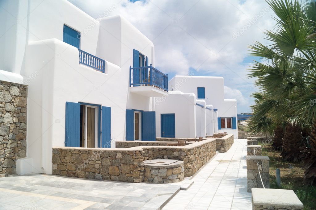 Traditional greek house on Mykonos island, Greece — Stock Photo