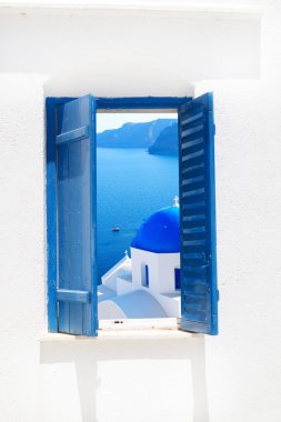 geleneksel pencere Deniz Manzaralı, Yunanistan