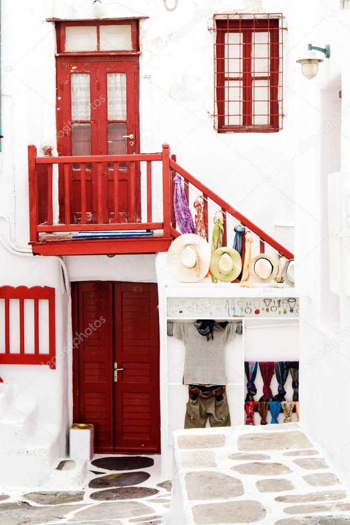 Traditional greek house on Mykonos island, Greece