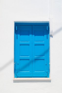 geleneksel Yunan pencere sifnos Island, Yunanistan