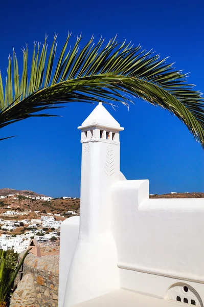 Casa tradizionale greca sull'isola di Mykonos, Grecia — Foto Stock