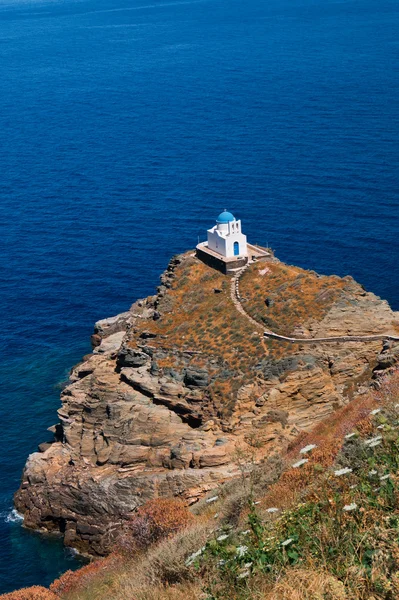 Kostel sedmi mučedníků na ostrově sifnos, Kyklady — Stock fotografie