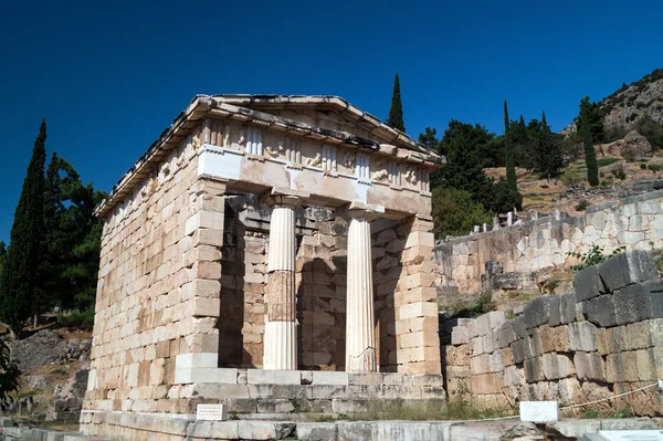 Tesoro de los atenienses en Delphi oráculo sitio arqueológico i —  Fotos de Stock