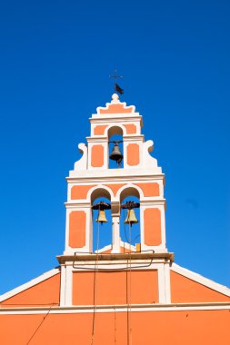 Kilise çan çan kulesi, fiskardo kefallonia kemer asılı