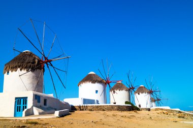 mykonos island, Yunanistan güzel yel değirmeni