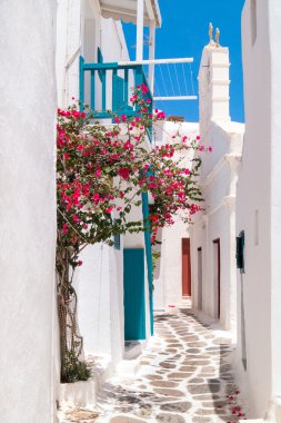 geleneksel Yunan evde mykonos island, Yunanistan