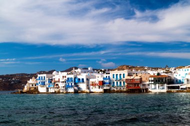 küçük bir Venedik mykonos island, Yunanistan'ın panoramik manzarasını