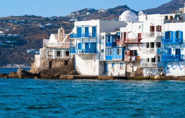 küçük bir Venedik mykonos island, Yunanistan'ın panoramik manzarasını