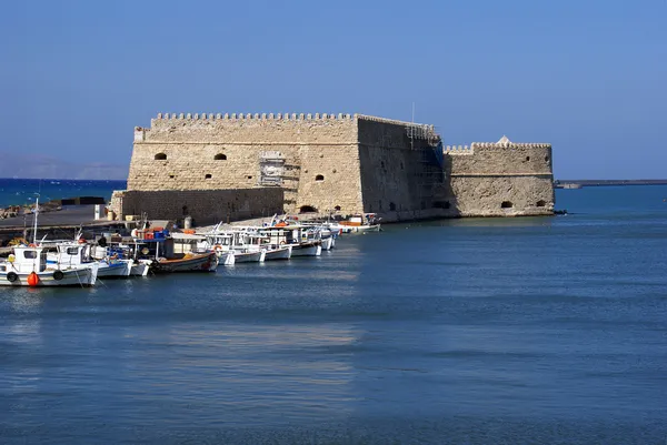 Venetian fortress Koules in Heraklion city at Crete island in Gr — Stock Photo, Image