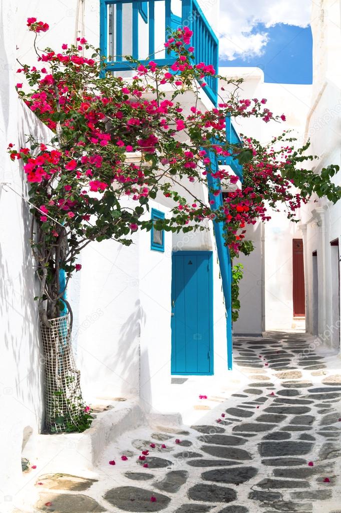 Traditional greek house on Mykonos island, Greece