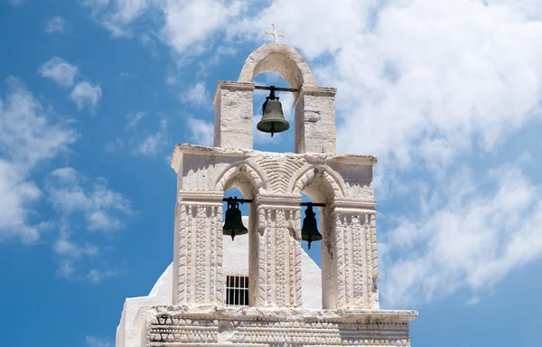 Belfry at blue sky on Sifnos island, Greece — Stock Photo, Image