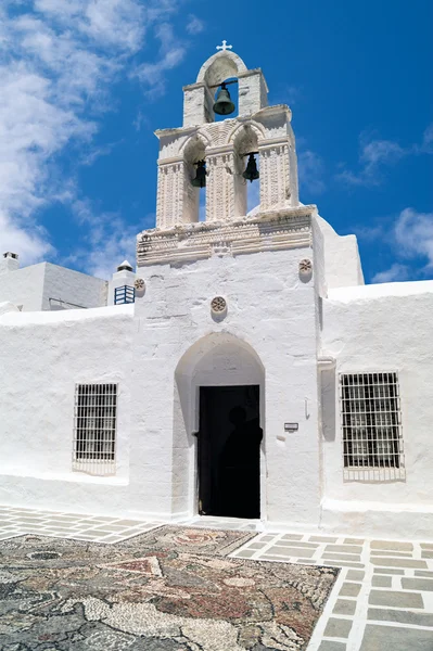 Belfry at blue sky on Sifnos island, Greece — Stock Photo, Image