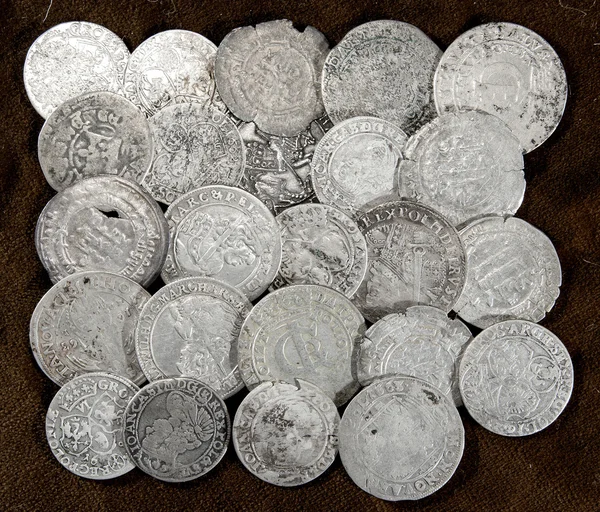 Ezüst érmék — Stock Fotó
