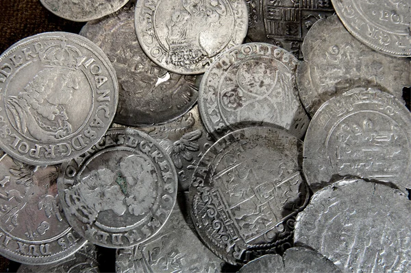 Silbermünzen — Stockfoto