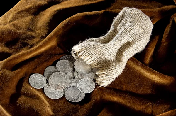 Silver coins — Stock Photo, Image