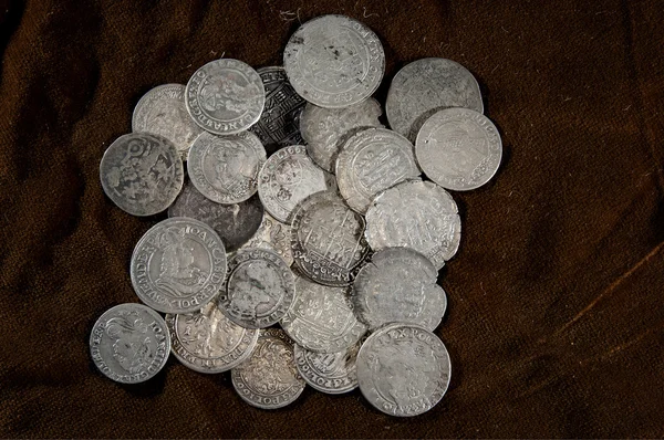 Срібна монета — стокове фото