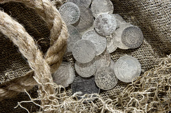 Silver coins — Stock Photo, Image