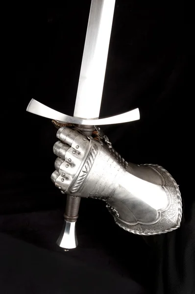 Luva de metal de cavaleiro — Fotografia de Stock