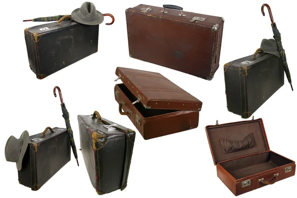 Old brown suitcase — Stock Photo, Image