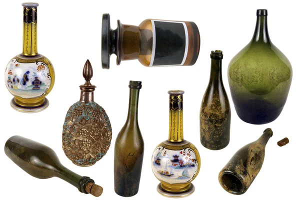 Bottiglia di vetro antico — Foto Stock