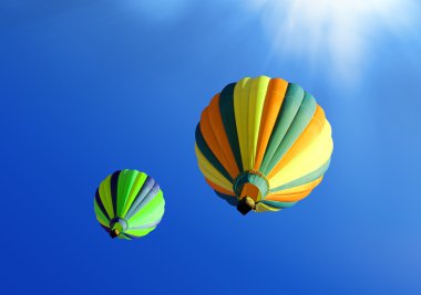 Colorful air balloons clipart