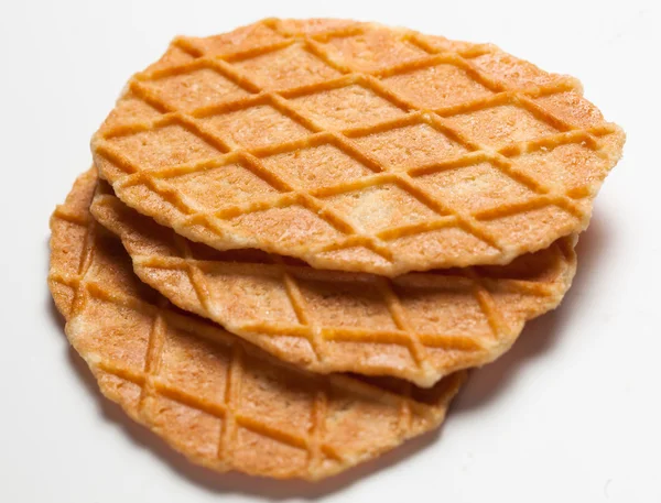 Verse wafels op wit — Stockfoto