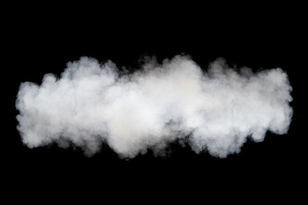 smoke cloud background on black