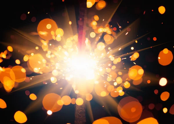 Festive sparkler with shiny glare — Stock Photo, Image