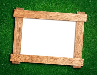 Yeşil ahşap çerçeve