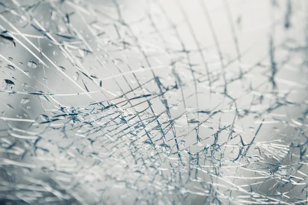 Rozbite okno po wypadku wypadek samochodowy — Zdjęcie stockowe