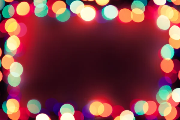 Festive background with lights frame — Stock Photo, Image