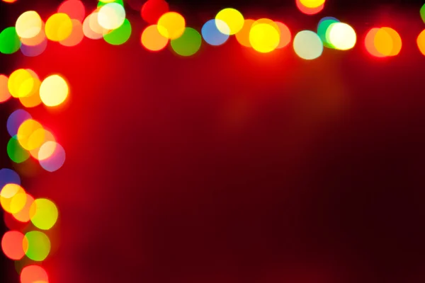 赤の背景にボケ味ライト — ストック写真