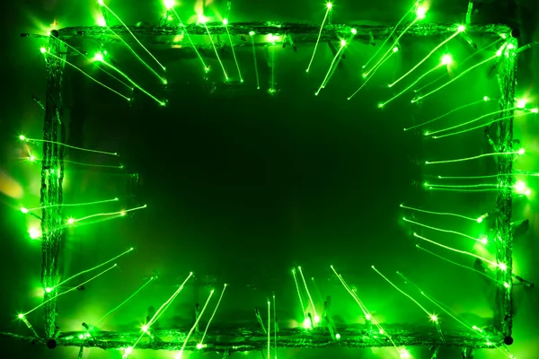 Abstract green lights frame — Stock Photo, Image