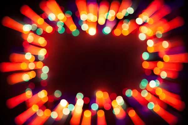 Festive bokeh lights frame — Stock Photo, Image