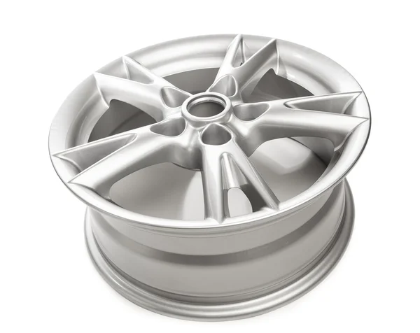 Aluminum alloy wheel isolated on white — Stock Photo, Image