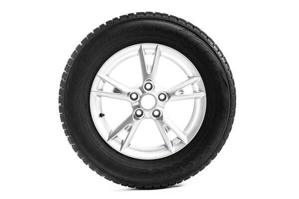 winter wheel isolated on white