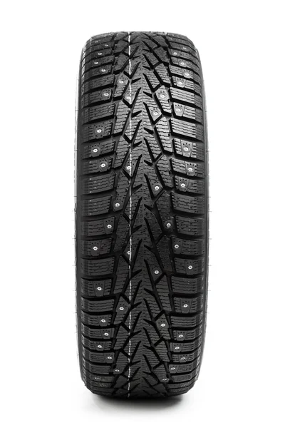 Winter tire isolated on white — Stock Photo, Image