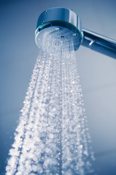 Shower with water stream — Stock Photo, Image