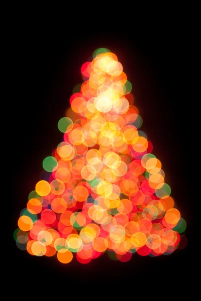 Árvore de natal bokeh luz — Fotografia de Stock