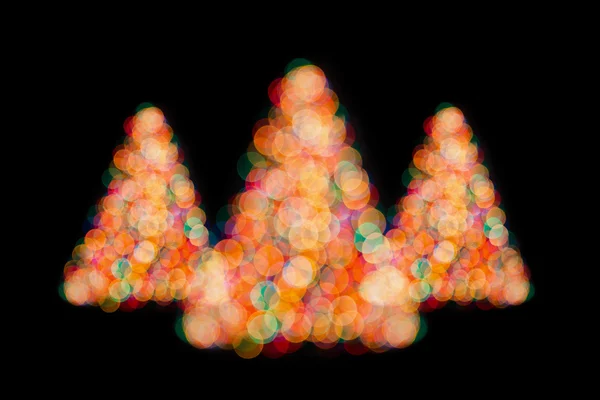 Arbres de Noël bokeh lumières — Photo